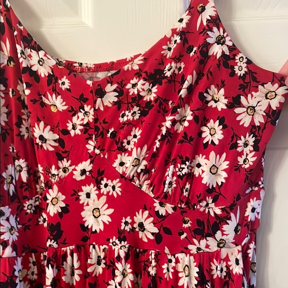 Red Floral Maxi Dress - Picture 2 of 5